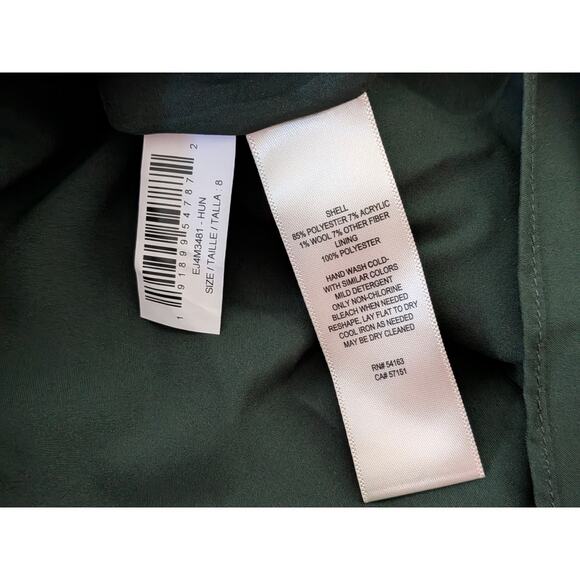 NWT Women’s Eliza J Metallic Tweed Dress Hunter Green Size 8 Elegant Cocktail - Picture 11 of 11